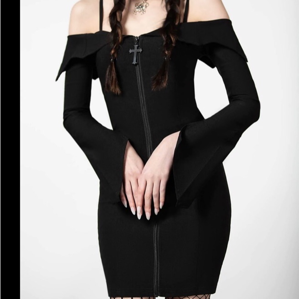 NWT Killstar Bardot long sleeve wiggle dress
